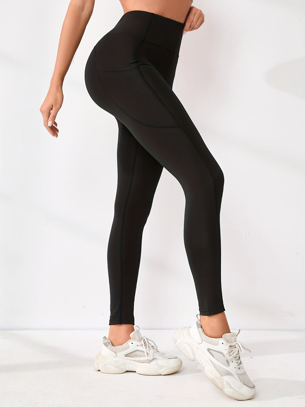New Popular Cross-Border Yoga Pants, European And American High-Waisted Sexy Slimming Solid Color Leggings, Running Outdoor Sports Pants For Women