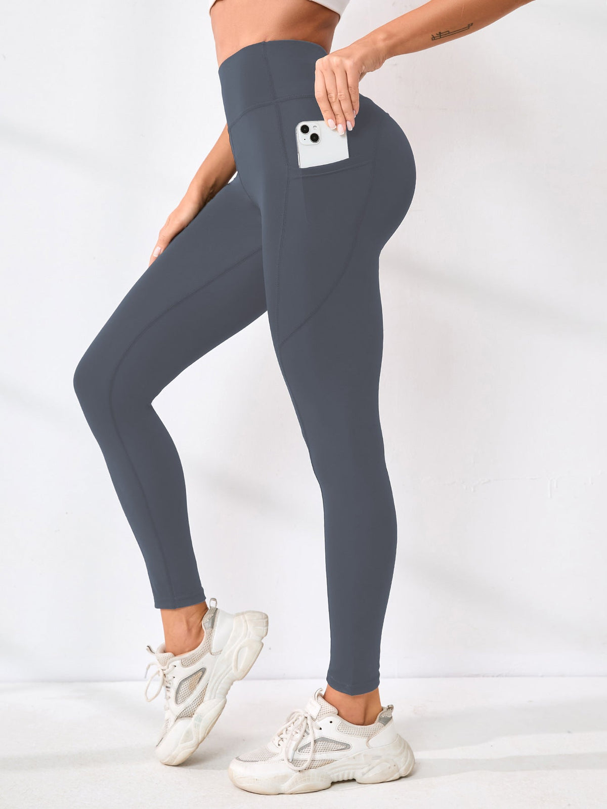New Popular Cross-Border Yoga Pants, European And American High-Waisted Sexy Slimming Solid Color Leggings, Running Outdoor Sports Pants For Women