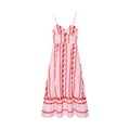 Women Clothing Summer V neck Hollow Out Cutout Embroidered Midi Strap Dress