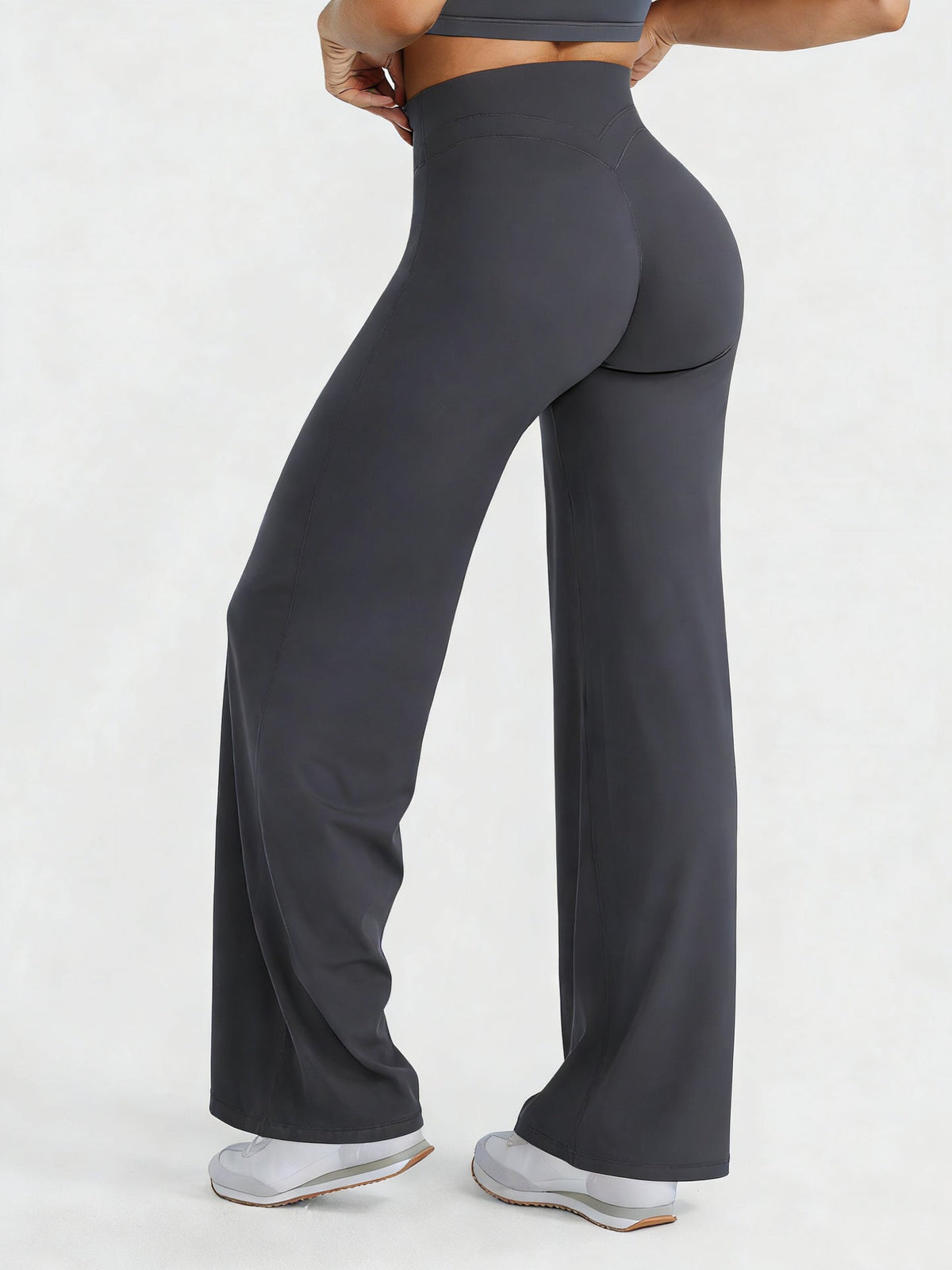 Cross-Border European And American New Popular Yoga Pants High-Waisted Butt-Lifting Naked-Feel Outdoor Fitness Pants Sports Solid Color Long Pants For Women