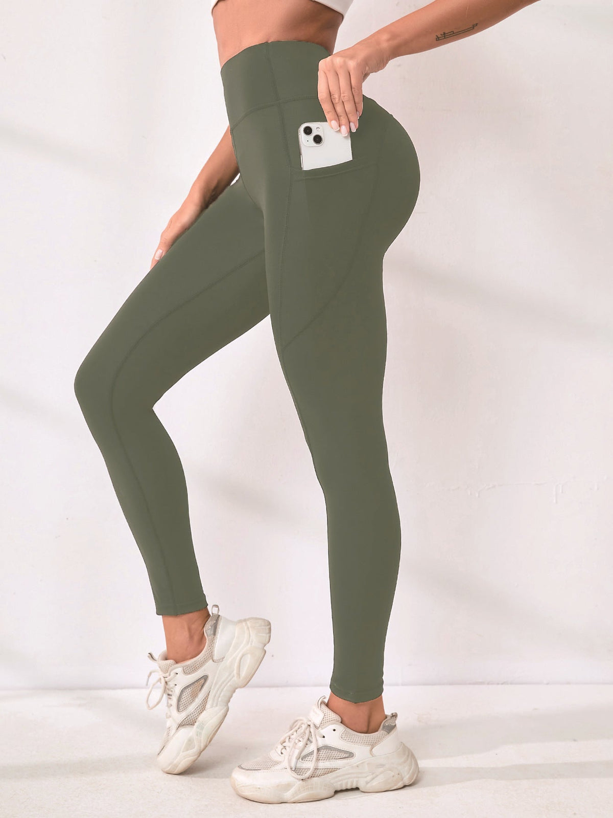 New Popular Cross-Border Yoga Pants, European And American High-Waisted Sexy Slimming Solid Color Leggings, Running Outdoor Sports Pants For Women