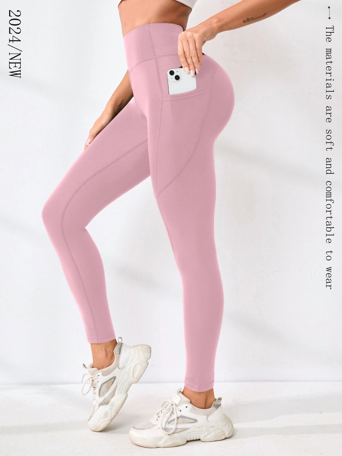 New Popular Cross-Border Yoga Pants, European And American High-Waisted Sexy Slimming Solid Color Leggings, Running Outdoor Sports Pants For Women