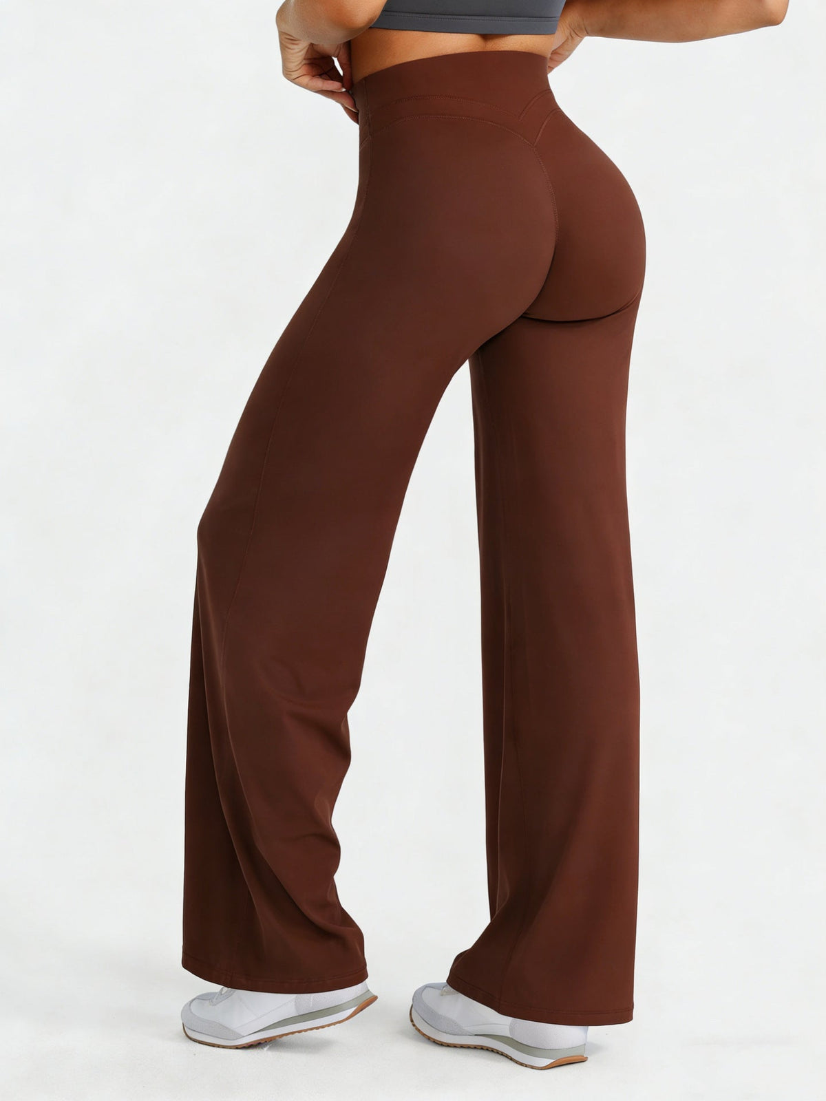 Cross-Border European And American New Popular Yoga Pants High-Waisted Butt-Lifting Naked-Feel Outdoor Fitness Pants Sports Solid Color Long Pants For Women