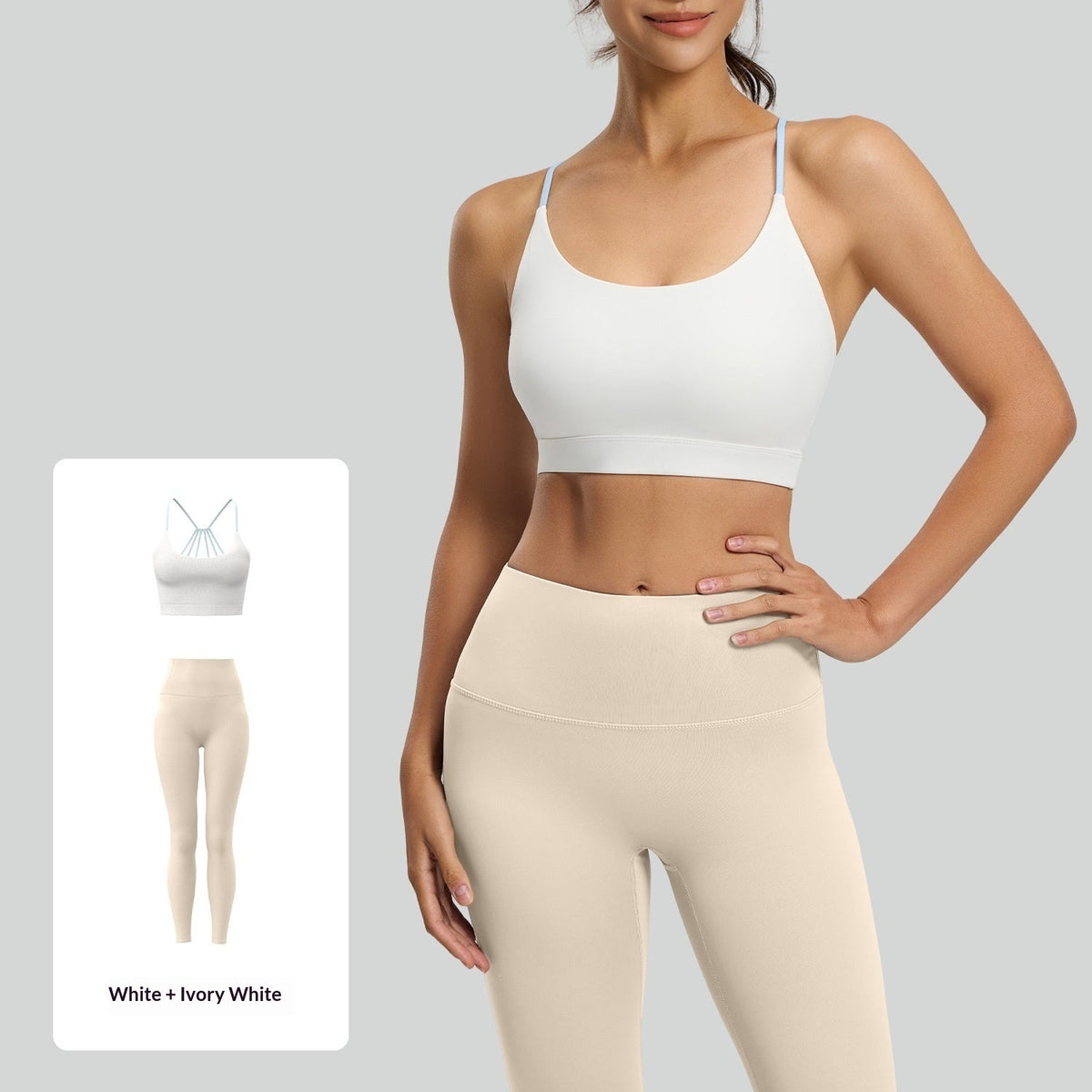 Womens Color-Block Yoga Set For A Beautiful Back
