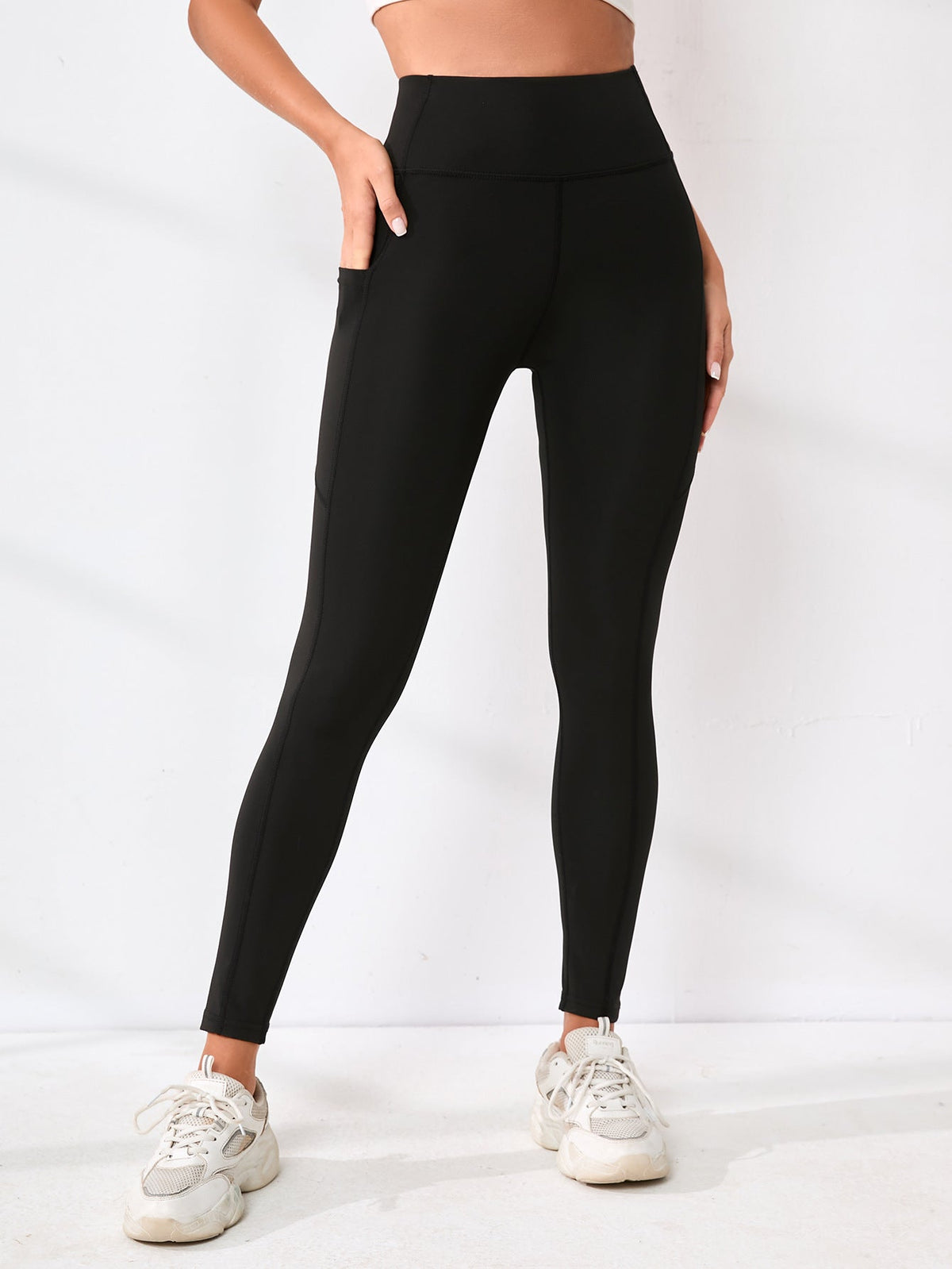 New Popular Cross-Border Yoga Pants, European And American High-Waisted Sexy Slimming Solid Color Leggings, Running Outdoor Sports Pants For Women