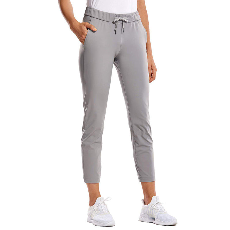 Sports Casual Pants For Women, Drawstring, Slim Fit, Running, Fitness, Yoga Pants, Quick-Dry, Moisture-Wicking