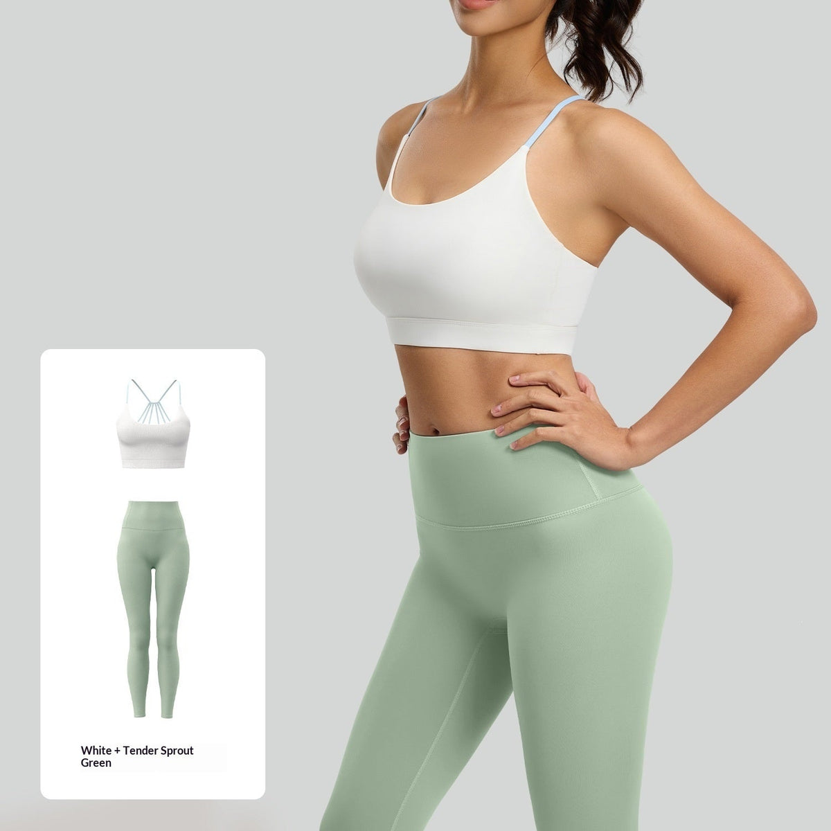Womens Color-Block Yoga Set For A Beautiful Back
