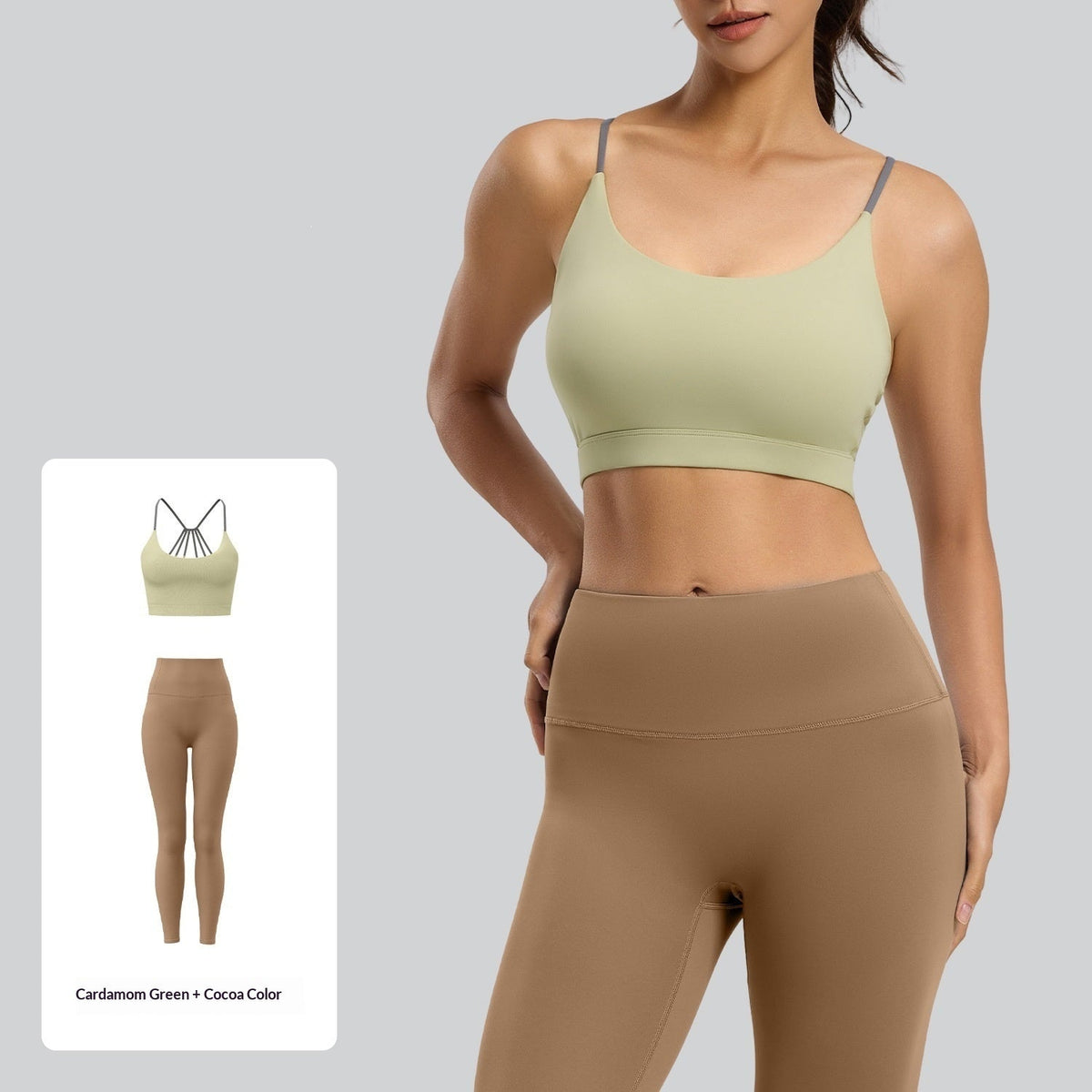 Womens Color-Block Yoga Set For A Beautiful Back