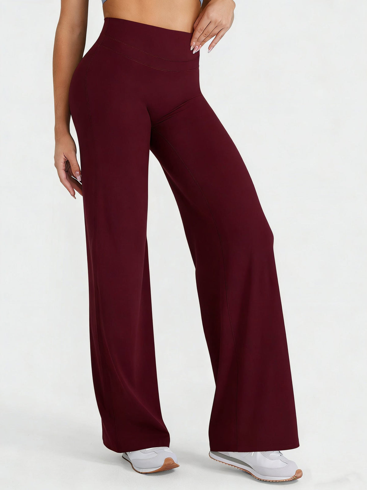 Cross-Border European And American New Popular Yoga Pants High-Waisted Butt-Lifting Naked-Feel Outdoor Fitness Pants Sports Solid Color Long Pants For Women