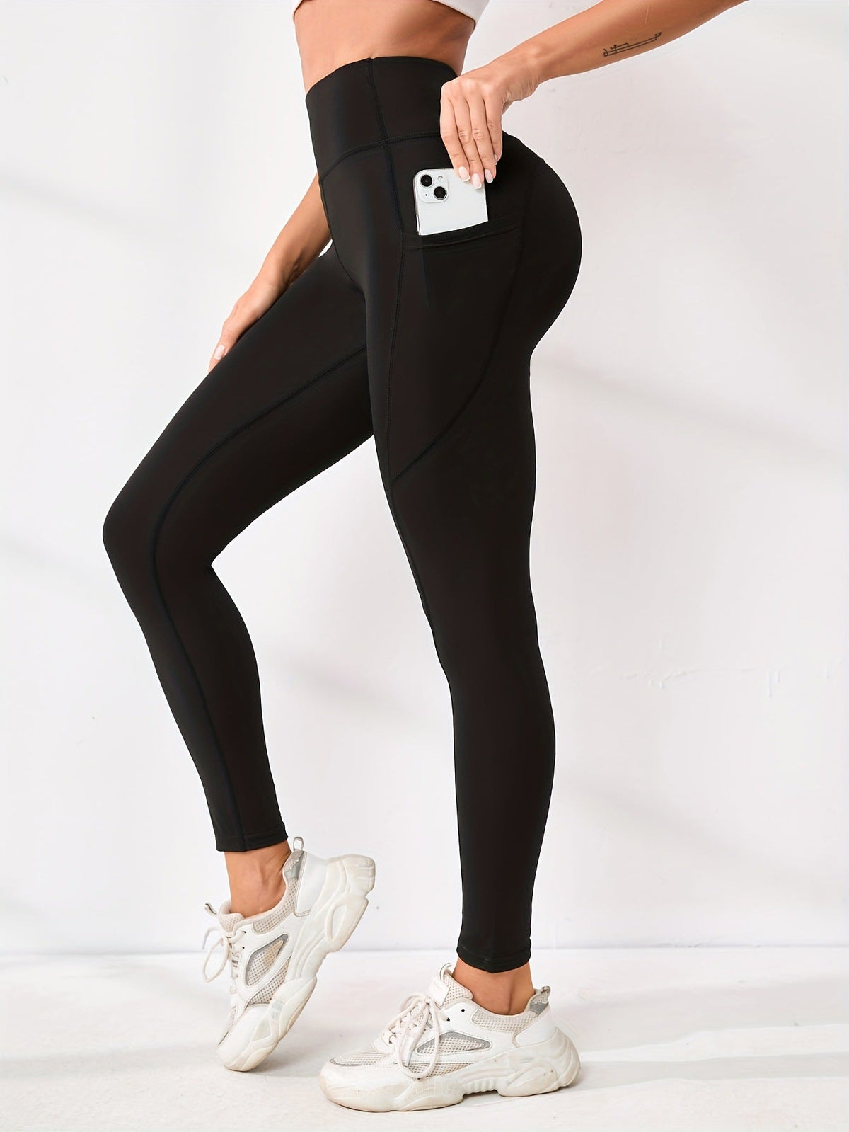 New Popular Cross-Border Yoga Pants, European And American High-Waisted Sexy Slimming Solid Color Leggings, Running Outdoor Sports Pants For Women