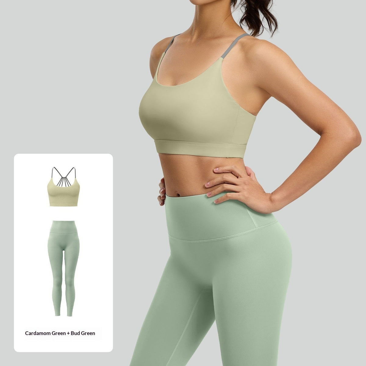 Womens Color-Block Yoga Set For A Beautiful Back