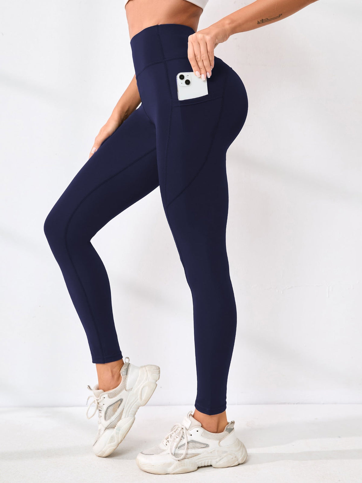 New Popular Cross-Border Yoga Pants, European And American High-Waisted Sexy Slimming Solid Color Leggings, Running Outdoor Sports Pants For Women