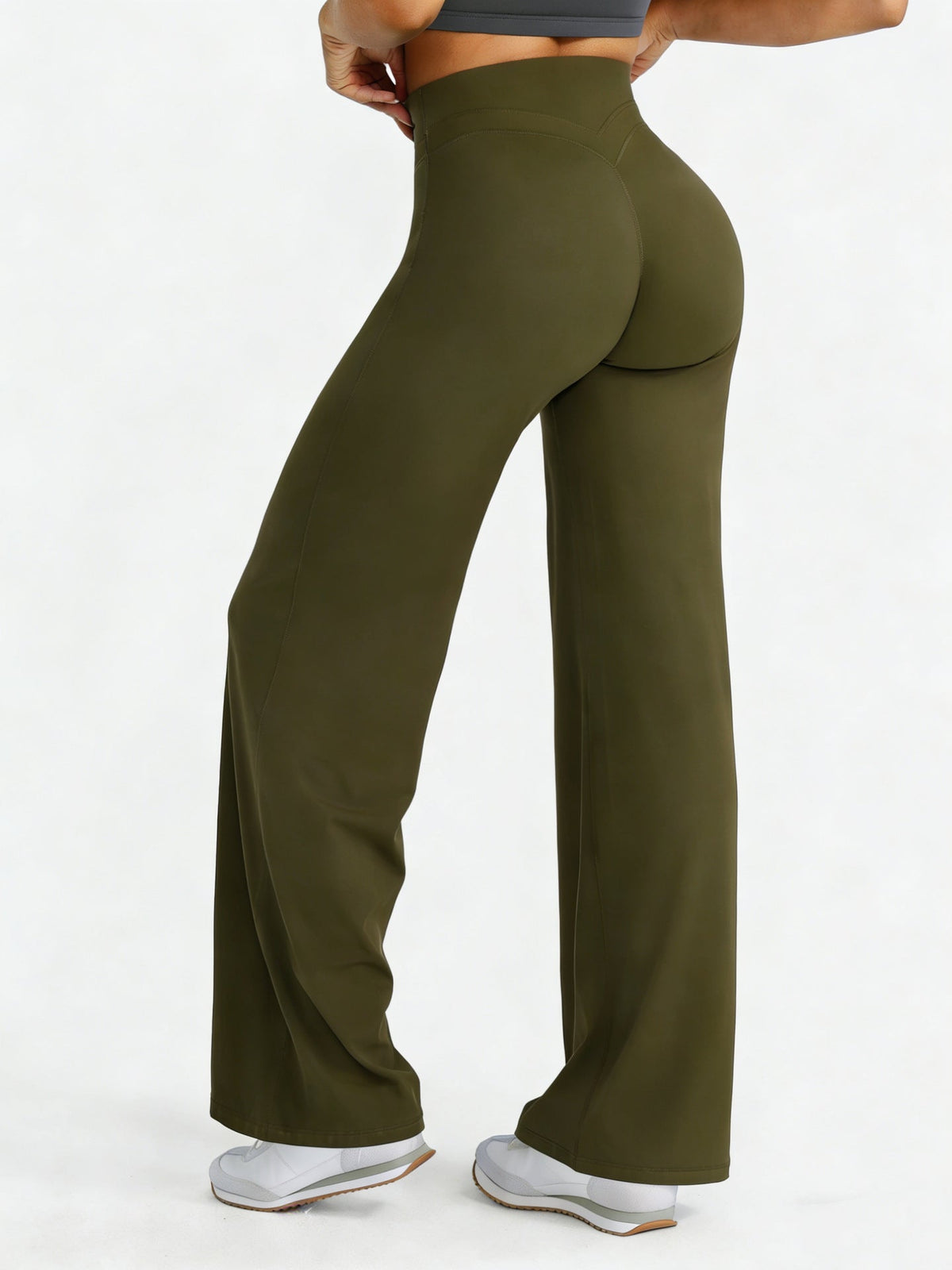 Cross-Border European And American New Popular Yoga Pants High-Waisted Butt-Lifting Naked-Feel Outdoor Fitness Pants Sports Solid Color Long Pants For Women