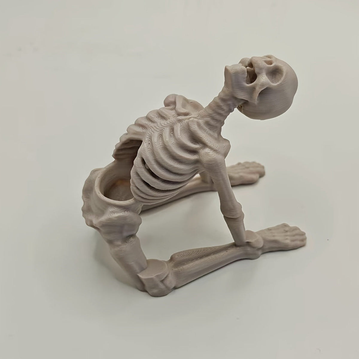 1PC 3D Printed Yoga Skeleton Air Plant Holder, Skull Planter Figurine, Gothic Desk Home Decor
