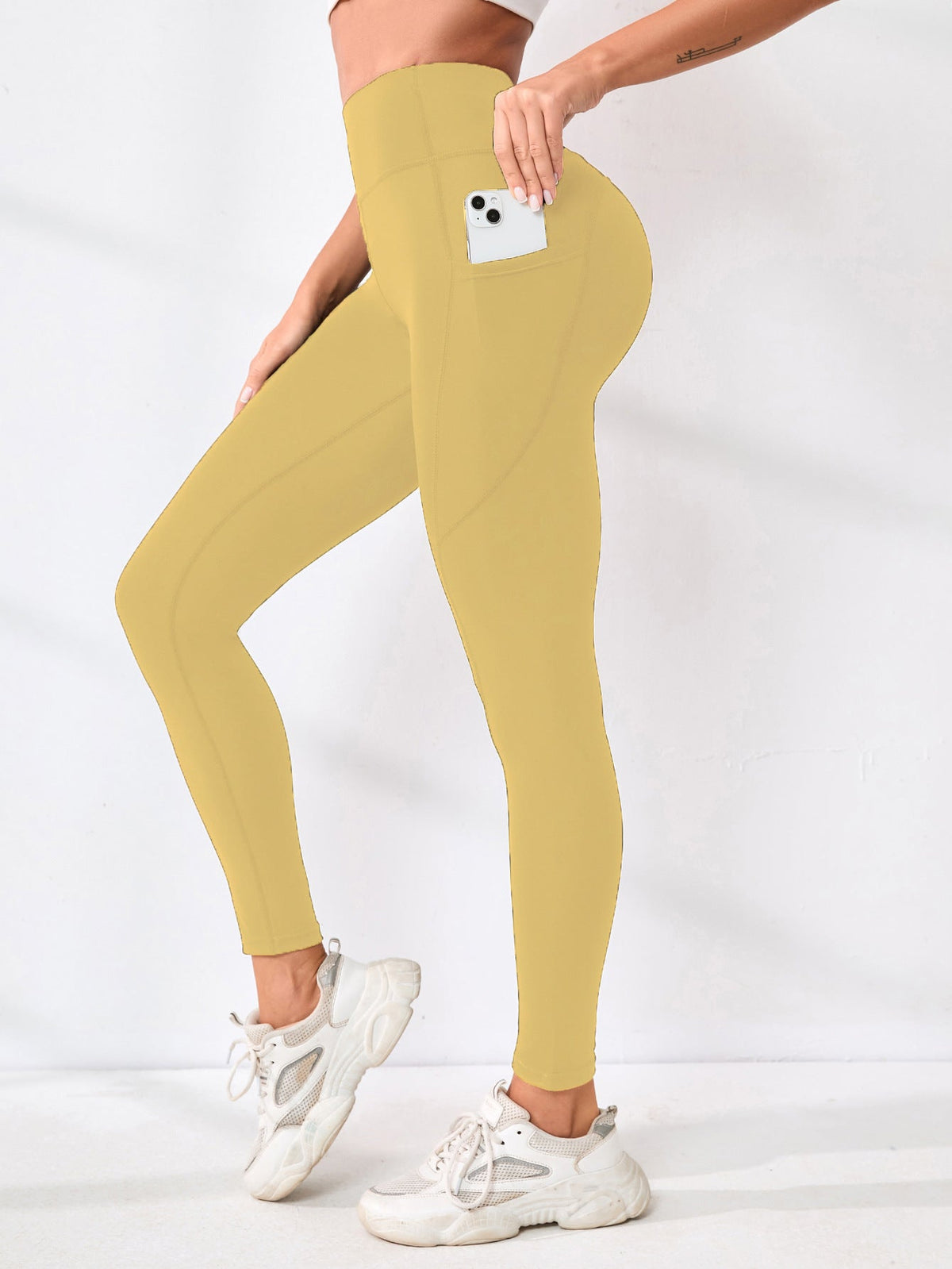 New Popular Cross-Border Yoga Pants, European And American High-Waisted Sexy Slimming Solid Color Leggings, Running Outdoor Sports Pants For Women