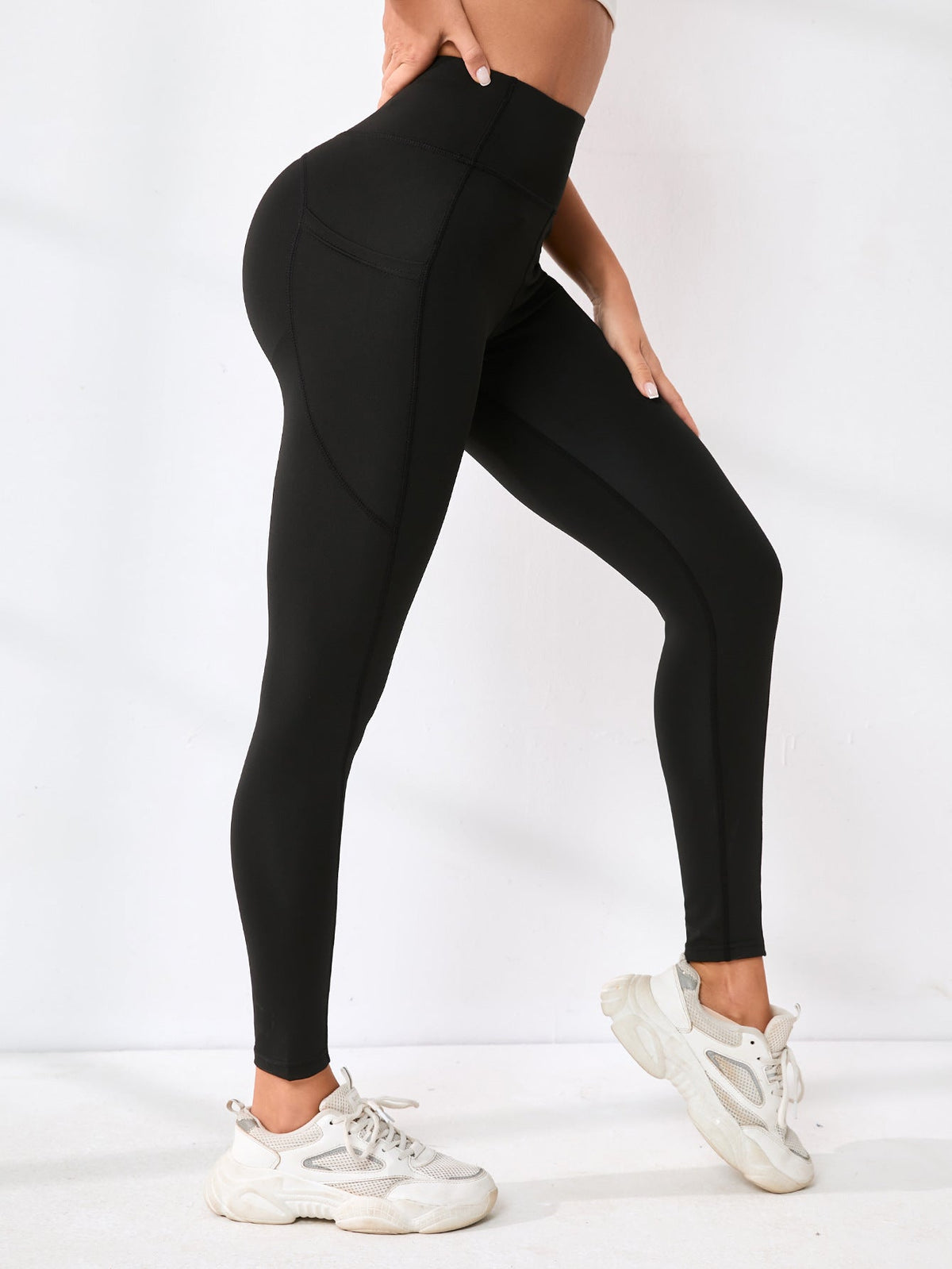 New Popular Cross-Border Yoga Pants, European And American High-Waisted Sexy Slimming Solid Color Leggings, Running Outdoor Sports Pants For Women