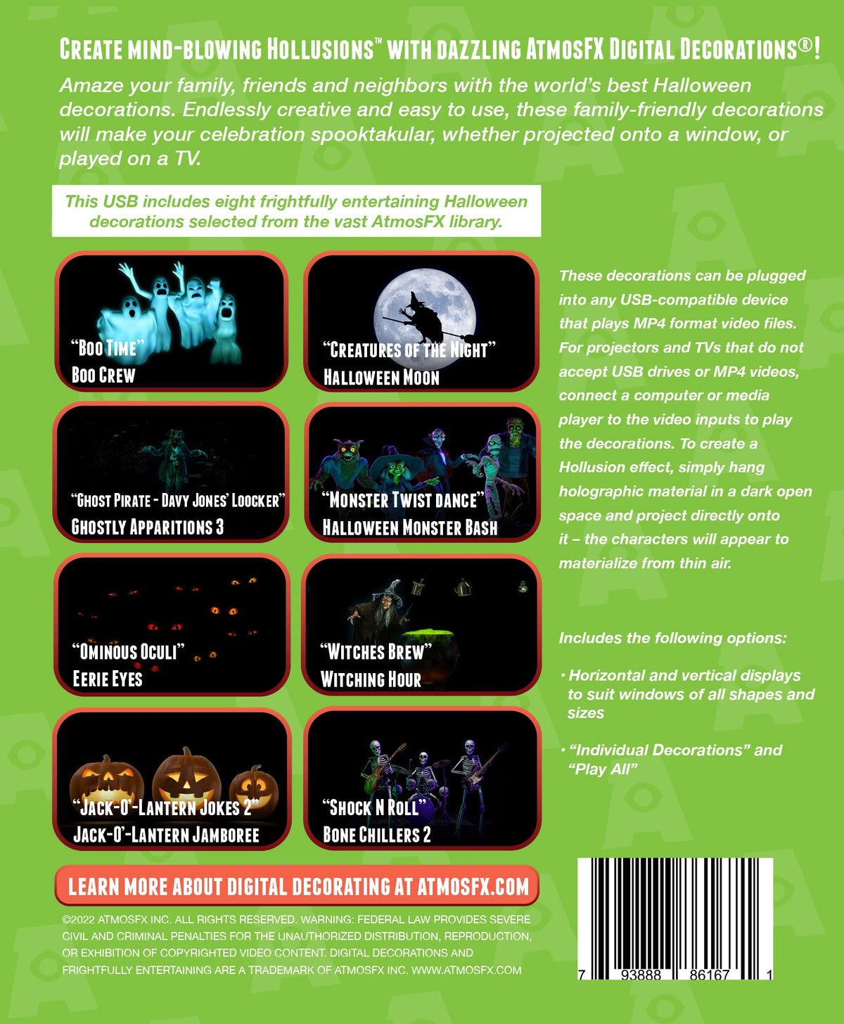 AtmosFX Halloween Hollusion Digital Decoration on USB