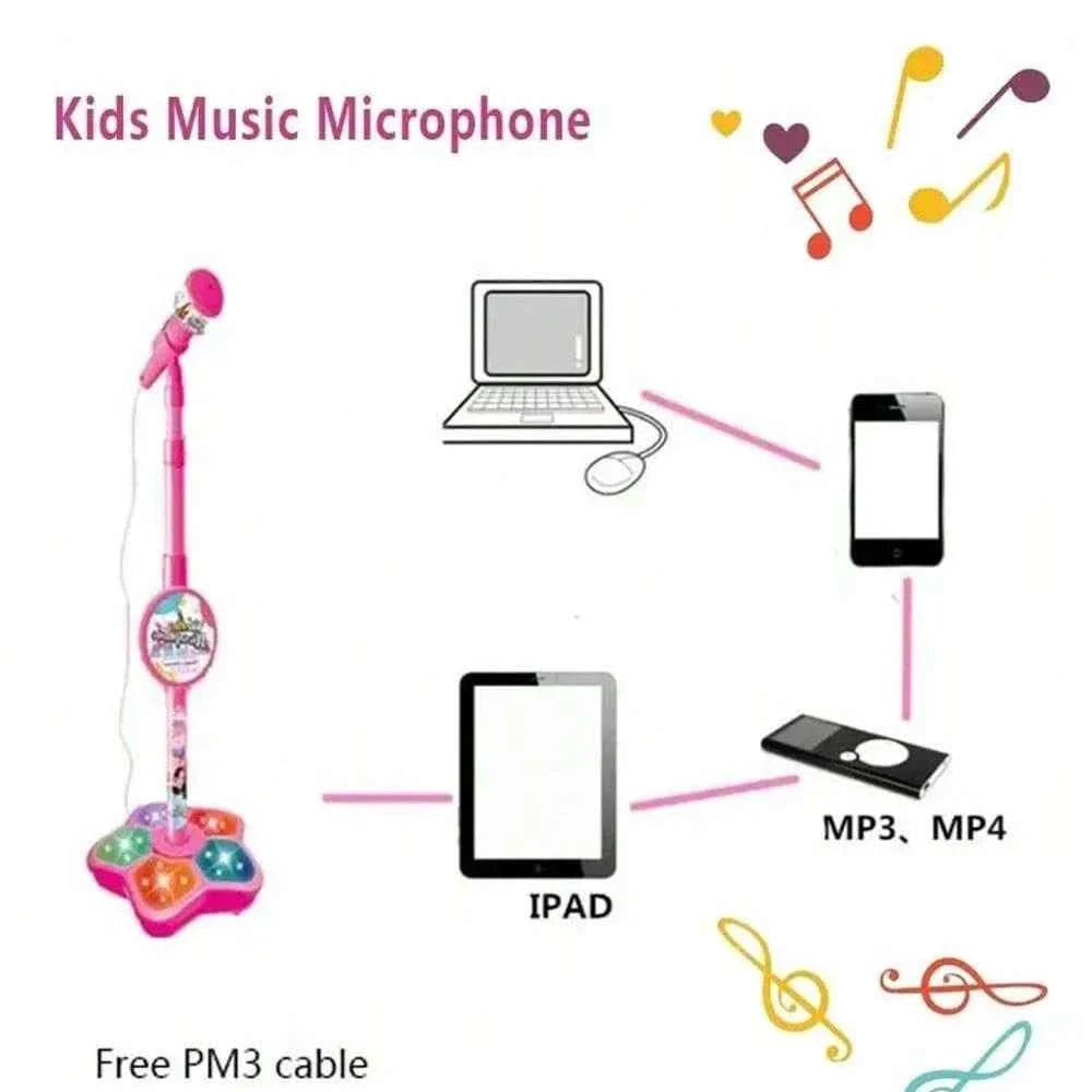 Kids Microphone Stand Toy, Portable Children's Karaoke Electronic, Durable Party Karaoke Microphone Stand, Kids Karaoke Machine