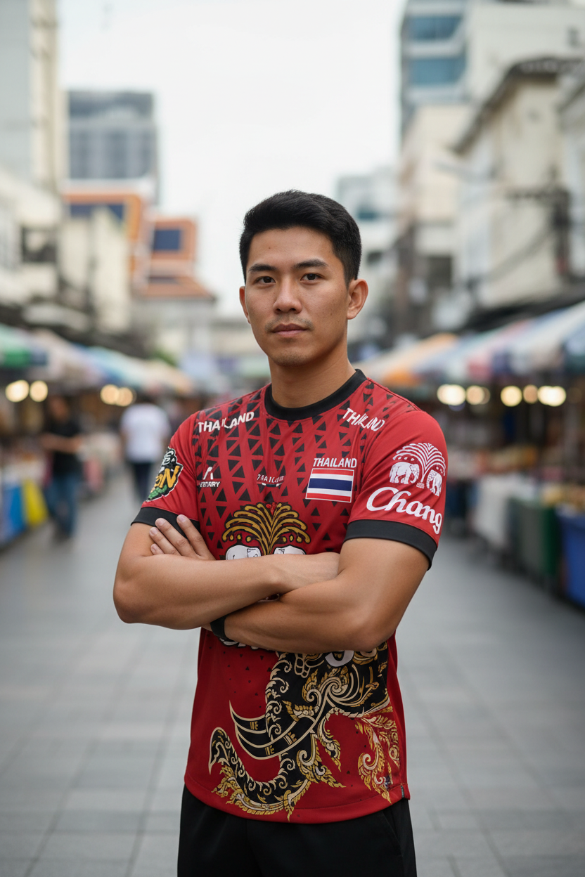 Thailand National Elephant Thai Pattern Football Jersey T-Shirt Men Women Unisex Country Pride Graphic Tee Summer outdoors
