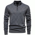 New Fashion Mens Knit Sweater American Half Zip Fleeced Knitwear Men's Stand Collar Casual Sweaters Pullovers