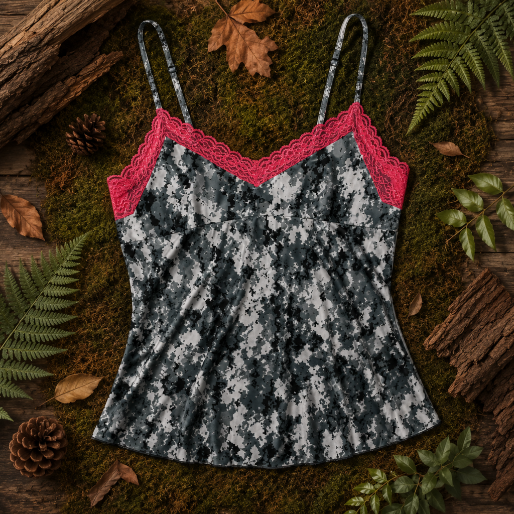 Women's Camo Lace Camisole - Envision Red Hunting Lingerie - Wilderness Dreams