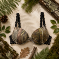 Women's Camo Hunting Bra - Mossy Oak Break-Up Country Black Lace T-Shirt Bra - Wilderness Dreams