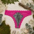 Women's Pink Camo Lace Thong - Atlas Fuchsia Hunting Underwear - Wilderness Dreams