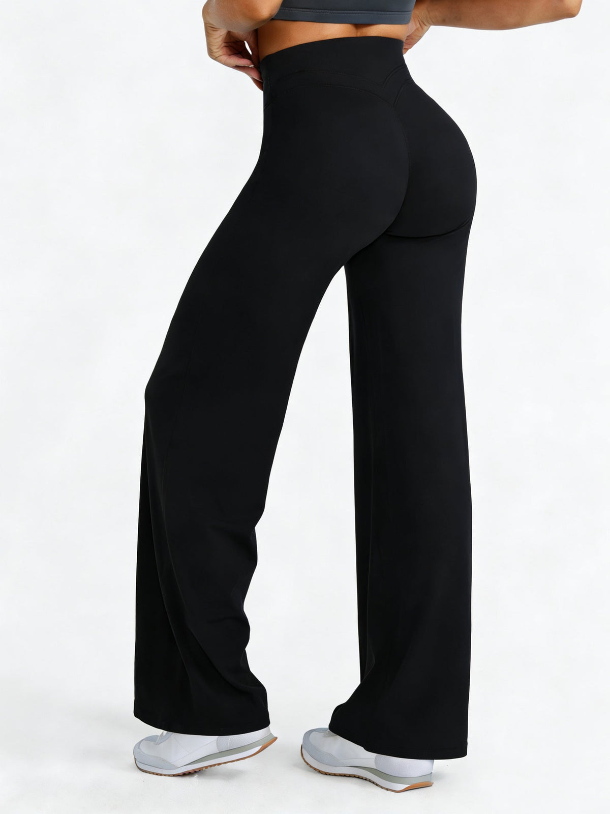 Cross-Border European And American New Popular Yoga Pants High-Waisted Butt-Lifting Naked-Feel Outdoor Fitness Pants Sports Solid Color Long Pants For Women