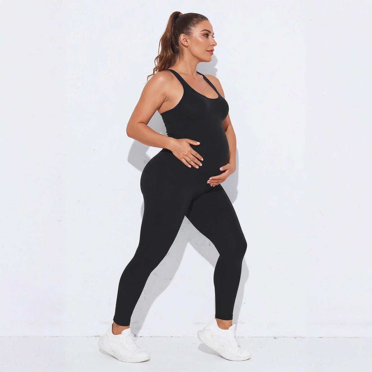 Seamless Knitted Exercise Yoga Clothes Hip Raise Slim Fit Quick-drying Fitness Jumpsuit
